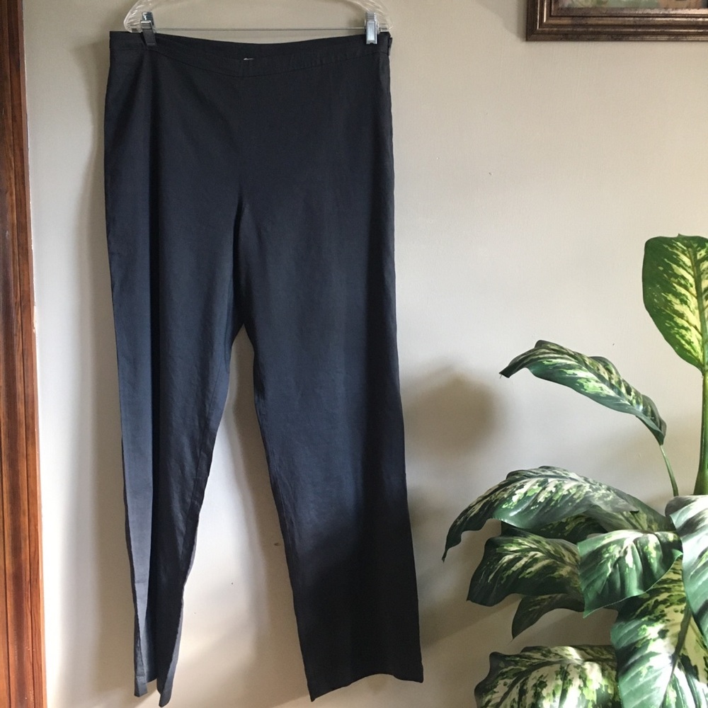 Black linen pants